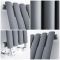 Milano Aruba Slim - Anthracite Space-Saving Vertical Designer Radiator - 1780mm x 236mm (Single Panel)
