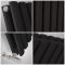 Milano Aruba - Black Vertical Designer Radiator - 1600mm x 472mm (Double Panel)