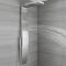 Milano Select - Modern Exposed Thermostatic Shower Tower Panel with Large Shower Head, Hand Shower and Body Jets - Chrome