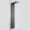 Milano Select - Modern Exposed Thermostatic Shower Tower Panel with Large Shower Head, Hand Shower and Body Jets - Gun Metal Grey