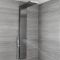 Milano Select - Modern Exposed Thermostatic Shower Tower Panel with Large Shower Head, Hand Shower and Body Jets - Gun Metal Grey