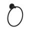 Milano Nero - Black Modern Wall Hung Towel Ring