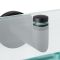 Milano Nero - Black and Glass Modern Wall Hung Shelf - 58mm x 143mm