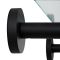 Milano Nero - Black and Glass Modern Wall Hung Shelf - 58mm x 143mm