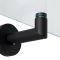 Milano Nero - Black and Glass Modern Wall Hung Shelf - 58mm x 143mm