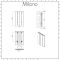 Milano Skye - Aluminium White Horizontal Designer Radiator - 600mm x 375mm