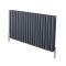 Milano Aruba Ayre - Aluminium Anthracite Horizontal Designer Radiator - 600mm x 1190mm (Double Panel)