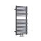 Milano Via - Anthracite Central Connection Bar on Bar Heated Towel Rail - 835mm x 400mm