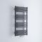 Milano Bow - Anthracite D-Bar Central Connection Heated Towel Rail - 1000mm x 500mm