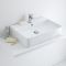 Milano Farington - White Modern Rectangular Countertop Basin - 600mm x 420mm (1 Tap-Hole)