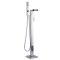 Milano Parade - Modern Waterfall Freestanding Bath Shower Mixer Tap with Hand Shower - Chrome