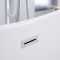 Milano Overton - White Modern Oval Double-Ended Freestanding Bath - 1830mm x 710mm