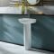 Milano Altham - Modern 450mm Cloakroom Basin with Full Pedestal - (1 Tap Hole)