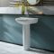 Milano Alma - Modern 540mm Basin with Full Pedestal - (1 Tap Hole)
