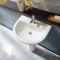 Milano Alma - Modern 540mm Basin with Full Pedestal - (1 Tap Hole)