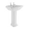 Milano Sandringham - Traditional 2 Tap-Hole Basin with Full Pedestal - 605mm