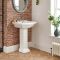 Milano Sandringham - Traditional 2 Tap-Hole Basin with Full Pedestal - 605mm