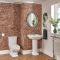 Milano Sandringham - Traditional Close Coupled Toilet and 1 Tap-Hole Pedestal Basin Set