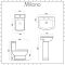 Milano Sandringham - Traditional Close Coupled Toilet and 2 Tap-Hole Pedestal Basin Set