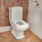 Milano Sandringham - Traditional Close Coupled Toilet and 2 Tap-Hole Pedestal Basin Set