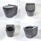 Milano Nero - Wall Hung Toilet with Soft Close Seat - Black