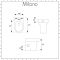 Milano Ballam - Modern Oval Back to Wall Toilet with Soft Close Seat