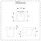 Milano Elswick - Modern Square Back to Wall Toilet with Soft Close Seat