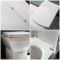 Milano Dalton - White Modern Back To Wall Toilet with Soft Close Seat