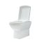 Milano Dalton - White Modern Back To Wall Toilet with Soft Close Seat