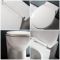Milano Newby - White Modern Back To Wall Toilet with Soft Close Seat