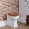 Milano Richmond - Traditional Comfort Height Back to Wall Toilet with Oak Seat - Choice of Finish