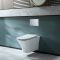 Milano Avenham - White Modern Wall Hung Toilet with Soft Close Seat