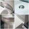 Milano Ballam - Modern Close Coupled Toilet with Soft Close Seat and Chrome Flush Button
