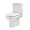 Milano Ballam - Modern Close Coupled Toilet with Soft Close Seat and Chrome Flush Button