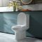 Milano Ballam - Modern Close Coupled Toilet with Soft Close Seat and Chrome Flush Button
