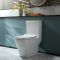 Milano Longton - Modern Close Coupled Toilet with Soft Close Seat and Chrome Flush Button
