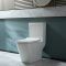 Milano Longton - Modern Close Coupled Toilet with Soft Close Seat and Black Flush Button