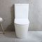 Milano Elements - Modern Round Close Coupled Toilet with Soft Close Seat - Choice of Finish