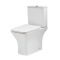 Milano Avenham - Modern Close Coupled Toilet with Soft Close Seat - Choice of Flush Button Finish