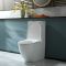 Milano Overton - Modern Close Coupled Toilet with Soft Close Seat and Chrome Flush Button