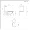 Milano Overton - Modern Close Coupled Toilet with Soft Close Seat and Chrome Flush Button