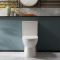 Milano Hatfield - Modern Close Coupled Toilet with Soft Close Seat and Chrome Flush Button