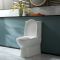 Milano Hatfield - Modern Close Coupled Toilet with Soft Close Seat and Chrome Flush Button