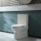 Milano Hatfield - Modern Close Coupled Toilet with Soft Close Seat and Chrome Flush Button