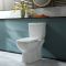 Milano Hatton - Modern Close Coupled Toilet with Soft Close Seat and Black Flush Button