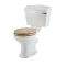 Milano Towneley - Traditional Close Coupled Toilet with Cistern and Wooden Seat - Choice of Flush Lever