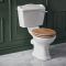Milano Towneley - Traditional Close Coupled Toilet with Cistern and Wooden Seat - Choice of Flush Lever
