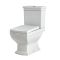 Milano Sandringham - Traditional Close Coupled Toilet with Cistern, Soft Close Seat and Black Flush Button