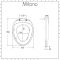 Milano Mellor - White Soft Close Top Fix Toilet Seat