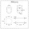 Milano Ballam - Modern Close Coupled Toilet and Pedestal Basin Set